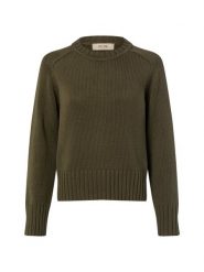 MOS MOSH Sweter z dzianiny Kobiety Bawełna zielony, XS. Zielone swetry Mos Mosh, xs, bez wzorów, z bawełny, bez ramiączek. Za 229.95 zł.