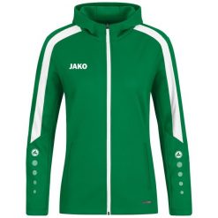 Damska bluza dresowa z kapturem Jako Power. Zielone bluzy z kapturem JAKO, bez wzorów, z dresówki, z kapturem. Za 386.50 zł.
