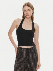Noisy May Top Maya 27029026 Czarny Slim Fit. Czarne topy Noisy May, s, bez wzorów, z bawełny, bez kołnierzyka, bez ramiączek. Za 39.99 zł.