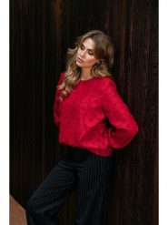&Co Woman Bluzka "Erin" w kolorze czerwonym rozmiar: M. Czerwone bluzki &Co Woman, m, bez wzorów, bez kołnierzyka, bez ramiączek. Za 221.45 zł.