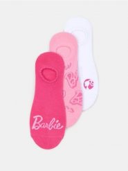 Skarpetki stopki 3 pack Barbie - wielobarwny. Skarpetki Sinsay, bez wzorów. Za 12.99 zł.