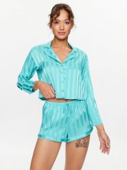 Hunkemöller Koszulka piżamowa 203163 Niebieski Comfortable Fit. Niebieskie koszule nocne Hunkemöller, l, bez wzorów, z syntetyku, bez ramiączek. Za 89.99 zł.