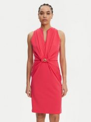 Rinascimento Sukienka koktajlowa CFC0123794003 Różowy Regular Fit. Czerwone sukienki Rinascimento, xs, bez wzorów, z syntetyku, wizytowe, bez kołnierzyka, bez ramiączek. Za 489.99 zł.