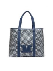 Max Mara Beachwear Torebka BCHFARNETO 2616511059650 Niebieski. Niebieskie shopper bag Max Mara Beachwear, bez wzorów, ze skóry, bez dodatków. Za 944.99 zł.