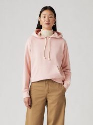 Levi´s Bluza w kolorze jasnoróżowym rozmiar: M. Różowe bluzy m, bez wzorów, z bawełny, bez ramiączek, z kapturem. Za 136.78 zł.