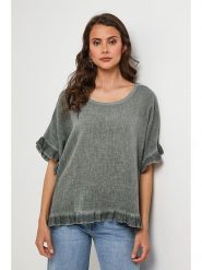 Lin Passion Bluzka w kolorze khaki rozmiar: 40/42. Brązowe bluzki Lin Passion, bez wzorów, klasyczne, bez kołnierzyka, bez ramiączek. Za 127.95 zł.