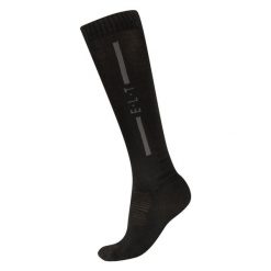Skarpety jeździeckie ELT Merino. Czarne skarpetki ELT, bez wzorów, z dzianiny. Za 136.50 zł.