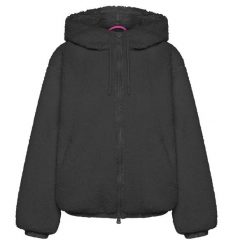 Kurtka Deha Lined Teddy Jacket Damskie. Czarne kurtki Deha, m, bez wzorów, z materiału, z kapturem. Za 617.99 zł.