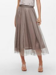 ONLY Spódnica midi 15214303 Brązowy Regular Fit. Brązowe spódnice ONLY, l, bez wzorów, z syntetyku, midi. Za 159.99 zł.