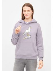 Derbe Bluza w kolorze lawendowym rozmiar: XL. Różowe bluzy Derbe, xl, bez wzorów, z bawełny, bez ramiączek, z kapturem. Za 127.65 zł.