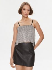 Juicy Couture Spódnica mini Chainmail JCMGS223261 Srebrny Slim Fit. Szare spódnice Juicy Couture, xl, bez wzorów, z syntetyku, mini. Za 509.99 zł.