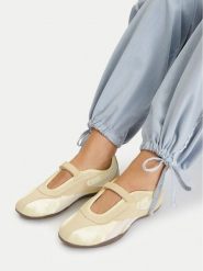 Reebok Baleriny CEOSS-ULTRA LO MARY JANE 100271637 Żółty jasny. Żółte baleriny Reebok, bez wzorów, z materiału, bez obcasa, bez zapięcia. Za 299.99 zł.