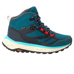 Buty trekkingowe damskie Jack Wolfskin Terraventure Texapore Mid. Niebieskie buty trekkingowe Jack Wolfskin, bez wzorów, bez zapięcia. Za 539.99 zł.