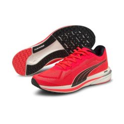 Damskie buty do biegania Puma Velocity Nitro - 36 - Czerwony/Czarny/Biały. Białe buty do biegania Puma, bez wzorów, bez zapięcia, do biegania. Za 376.99 zł.