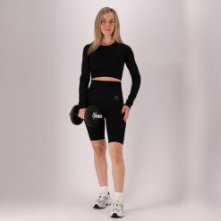Damski zestaw sportowy - Legginsy/Top - Czarny. Czarne legginsy XTREME, bez wzorów, z dresówki, sportowe. Za 207.04 zł.