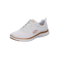 Obuwie Sportowe Damskie Skechers Mesh Lace-Up W Biały. Białe buty sportowe lifestyle Skechers, bez wzorów, z meshu, sportowe, bez zapięcia. Za 282.00 zł.