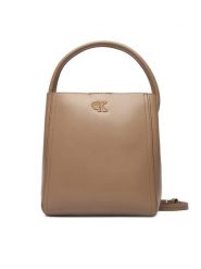Calvin Klein Torebka Ck Bucket With Strap LV04F3174G Beżowy. Brązowe torebki klasyczne Calvin Klein, bez wzorów, ze skóry, bez dodatków. Za 569.99 zł.