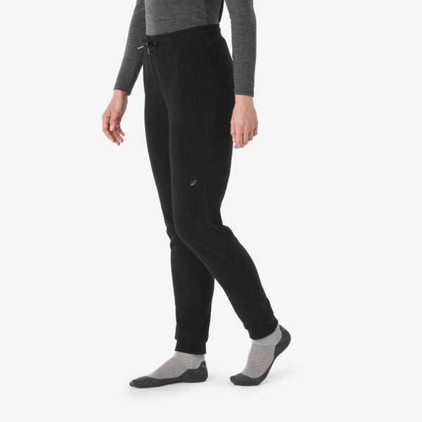 Legginsy turystyczne damskie MH100. Czarne legginsy QUECHUA, bez wzorów, z dzianiny. Za 59.99 zł.
