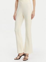 Calvin Klein Spodnie materiałowe LV044B223G Beżowy Flare Fit. Brązowe spodnie materiałowe Calvin Klein, bez wzorów, z materiału. Za 529.99 zł.