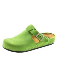 Heine Skórzane kapcie w kolorze zielonym rozmiar: 42. Zielone kapcie Heine, bez wzorów, ze skóry. Za 69.99 zł.