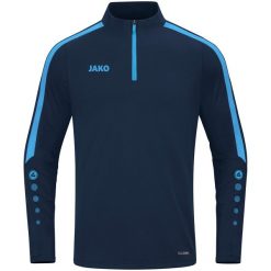 Bluza dresowa zapinana na zamek błyskawiczny Jako Power. Niebieskie bluzy JAKO, s, bez wzorów, z dresówki, bez ramiączek, bez kaptura. Za 325.00 zł.