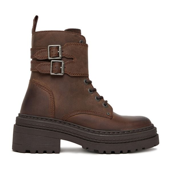 Trzewiki G-Star Raw. Brązowe botki G-Star Raw, bez wzorów, retro, bez obcasa, na płaskiej podeszwie, bez zapięcia. Za 249.99 zł.