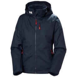 Damska kurtka wodoodporna Helly Hansen Crew Pile. Niebieskie kurtki Helly Hansen, bez wzorów, bez kaptura. Za 851.55 zł.