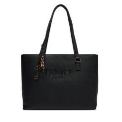 Torebka Liu Jo. Czarne shopper bag Liu Jo, bez wzorów, bez dodatków. Za 599.99 zł.