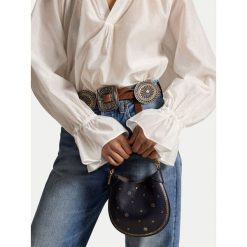 Torebka Polo Ralph Lauren. Niebieskie torebki klasyczne Polo Ralph Lauren, bez wzorów, klasyczne, bez dodatków. Za 1,799.00 zł.