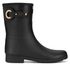 Kalosze Hunter. Czarne kalosze Hunter, bez wzorów, bez zapięcia. Za 399.99 zł.