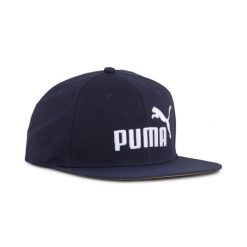 Czapka z płaskim daszkiem z logo logo No. 1 ESS PUMA Navy Blue. Białe czapki z daszkiem Puma, bez wzorów, sportowe. Za 89.00 zł.