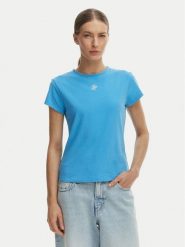 Tommy Hilfiger T-Shirt WW0WW48710 Niebieski Slim Fit. Niebieskie t-shirty Tommy Hilfiger, xl, bez wzorów, z bawełny, bez kołnierzyka, bez ramiączek. Za 169.99 zł.