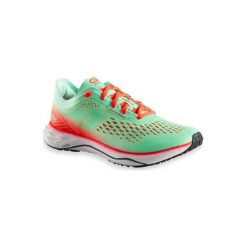 Buty Do Biegania Damskie Kiprun Kd Light Zielono-Koralowe. Zielone buty do biegania KALENJI, bez wzorów, z gumy, bez zapięcia, do biegania. Za 279.99 zł.