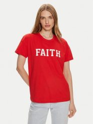 Kaffe T-Shirt Karagil 10506795 Czerwony Loose Fit. Czerwone t-shirty Kaffe, s, bez wzorów, z bawełny, bez kołnierzyka, bez ramiączek. Za 99.99 zł.