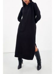 Milan Kiss Sukienka w kolorze czarnym rozmiar: L. Czarne sukienki Milan Kiss, na co dzień, l, bez wzorów, bez kołnierzyka, bez ramiączek, midi, proste. Za 152.99 zł.