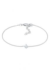 Elli DIAMONDS Damski soliter kwadratowy z diamentem (0,1 ct.) srebro 925 Sterling Silver Bransoletki. Szare bransoletki Elli DIAMONDS, z diamentem, srebrne. Za 1,439.99 zł.