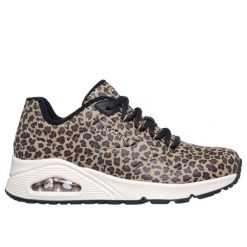Buty Skechers UNO Kat Neato Leopard. Brązowe buty do biegania Skechers, bez wzorów, z materiału, bez zapięcia, do biegania. Za 410.60 zł.
