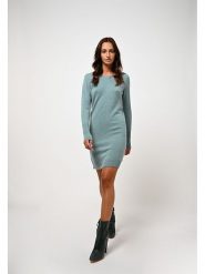 AUTHENTIC CASHMERE Kaszmirowa sukienka "Armet" w kolorze miętowym rozmiar: XXL. Niebieskie sukienki AUTHENTIC CASHMERE, xxl, bez wzorów, z kaszmiru, bez kołnierzyka, bez ramiączek, mini. Za 223.46 zł.