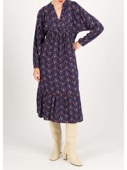 Blutsgeschwister Sukienka "Saint Tropen Fireplace" ze wzorem rozmiar: XXL. Sukienki Blutsgeschwister, na imprezę, s, bez wzorów, z wiskozy, klasyczne, bez kołnierzyka, bez ramiączek, midi, rozkloszowane. Za 193.24 zł.