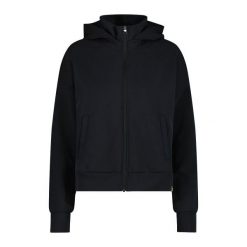 Bluza z kapturem z wysokim, prążkowanym kołnierzem dla kobiet CMP. Czarne bluzy z kapturem CMP, bez wzorów, prążkowane, z kapturem. Za 403.50 zł.