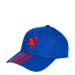 Czapka France 3-Stripes Baseball. Niebieskie czapki z daszkiem adidas, bez wzorów, z bawełny, klasyczne. Za 119.00 zł.