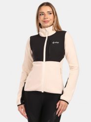 Kilpi Kurtka polarowa "Kajaani" w kolorze beżowo-czarnym rozmiar: 36. Brązowe kurtki Kilpi, bez wzorów, z polaru, bez kaptura. Za 252.99 zł.