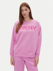 DKNY Sport Bluza DP5T1140 Różowy Regular Fit. Czerwone bluzy DKNY Sport, m, bez wzorów, z bawełny, bez kaptura. Za 189.99 zł.