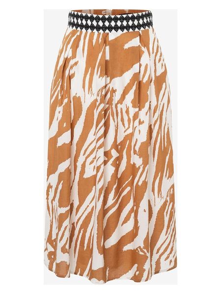 More & More Spódnica w kolorze karmelowo-białym rozmiar: 44. Brązowe spódnice More & More, na co dzień, bez wzorów, z bawełny, maxi, proste. Za 83.03 zł.