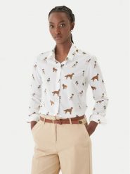 Barbour Koszula Safari LSH1357MI91 Biały Relaxed Fit. Białe koszule Barbour, bez wzorów, z bawełny, bez kołnierzyka, bez ramiączek. Za 439.99 zł.