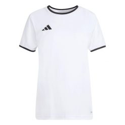 Koszulka damska adidas Entrada Jersey. Białe t-shirty sportowe adidas, m, bez wzorów, z jersey, bez ramiączek, do piłki nożnej, climacool (adidas). Za 60.99 zł.