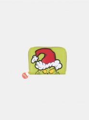 Portfel z imitacji skóry Grinch - zielony. Zielone portfele Sinsay, bez wzorów, ze skóry. Za 29.99 zł.
