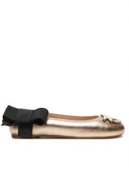 Pinko Baleriny Gioia 02 SD0111 P028 Złoty. Żółte baleriny Pinko, bez wzorów, ze skóry, bez obcasa, bez zapięcia. Za 979.99 zł.