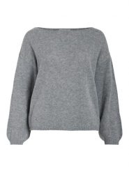 Vila Sweter "Viluka" w kolorze szarym rozmiar: L. Szare swetry Vila, l, bez wzorów, bez ramiączek. Za 91.77 zł.