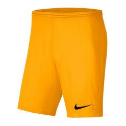 Spodenki Z Dzianiny Dla Dzieci Park III. Brązowe szorty Nike, bez wzorów, z dzianiny, sportowe. Za 53.99 zł.